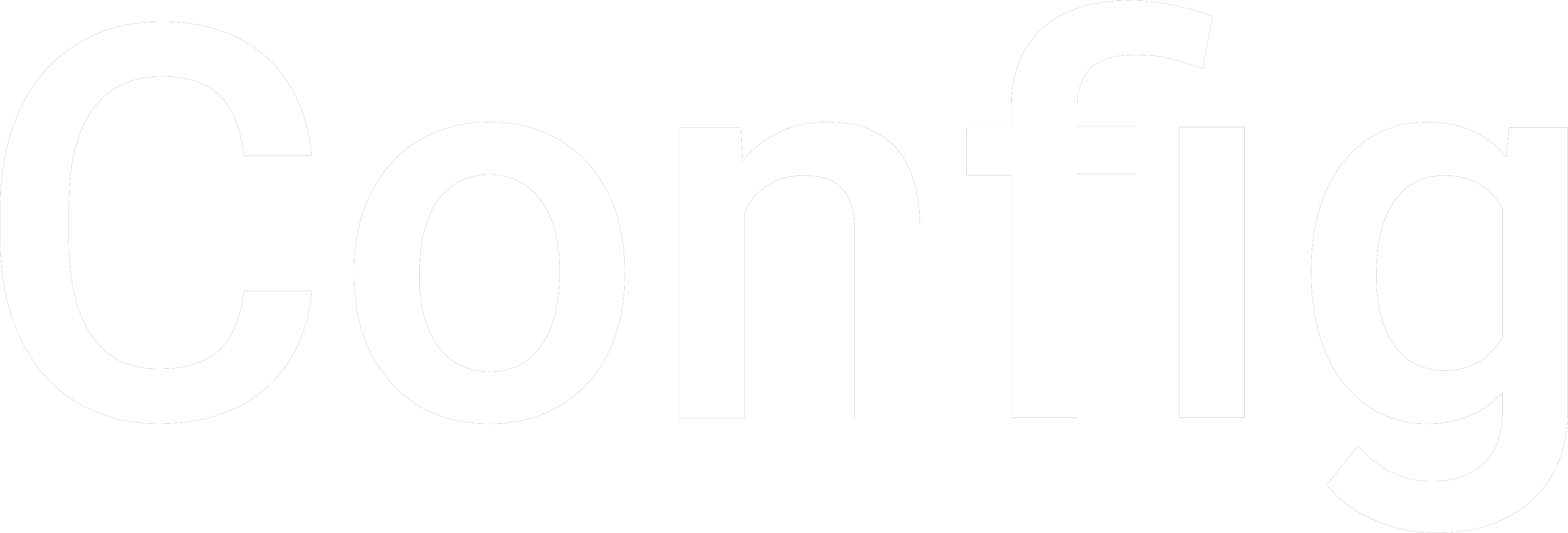 Config wordmark, white version